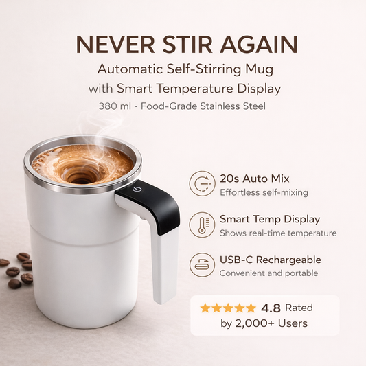 Automatic Self-Stirring Mug with Rechargeable Battery