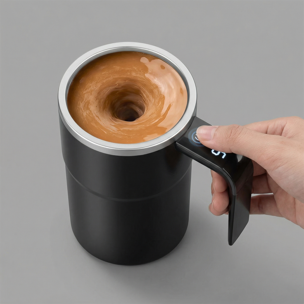 Automatic Self-Stirring Mug with Rechargeable Battery